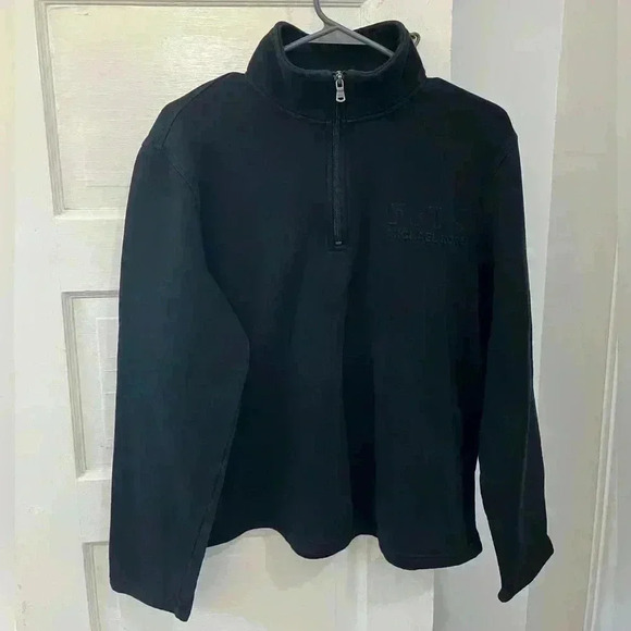michael kors black quarterzip sweatshirt‎ mens medium - Picture 1 of 9